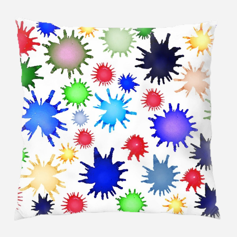 Coussin encre Owatonna, Microsuède, Intérieur, Rose Clair / Violet Clair / Crème