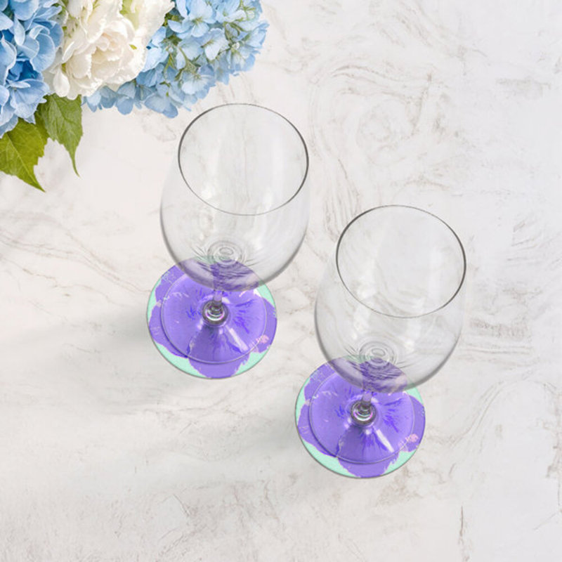 Sous-verres ronds en cuir Hibiscus Wander, Déviation
