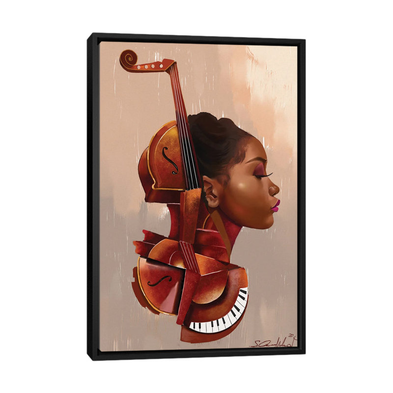Amanti Allure par Salaam Muhammad - impression, H 26 po x l 18 po x 1,5 po, Toile avec cadre noir