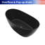 Baignoire de trempage autoportante à surface solide de 61 pouces, baignoire autoportante une pièce blanche matte pour salle de bain-124797953