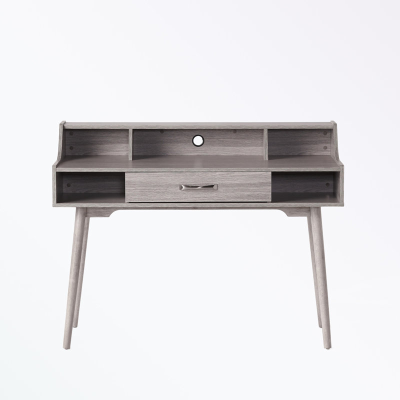 Rolland Secretary Desk Classic mid-century charm paired with modern day utility Designed with several conveniently placed cubbyholes