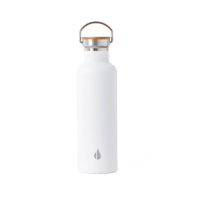 Elemental 25 Oz Classic Double Wall Vacuum Insulated Water Bottle With Bamboo Lid