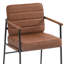 Esten 18.9'' H Tufted Faux Leather Upholstered Metal Armchair