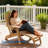 3-Postion Adjustable HDPE Adirondack Chair with Ottoman, All-Weather Folding Patio Chair with Cup Holder for Outdoor, 350lb Capacity-37369625
