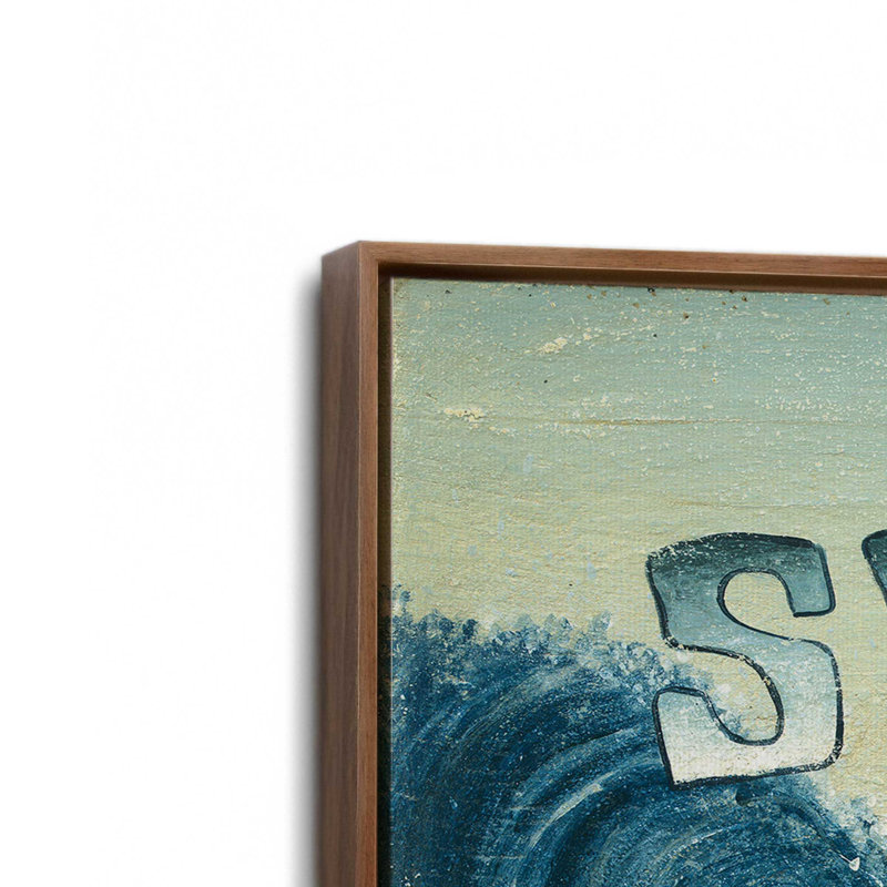 «Surfs Up» par David Carter Brown, reproduction d'art sur toile, H 12 po x l 12 po, Brun