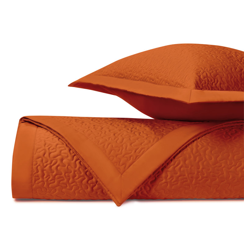 Egyptian Certified Cotton Coverlet Set, Clementine, Queen Coverlet + 2 Standard Shams