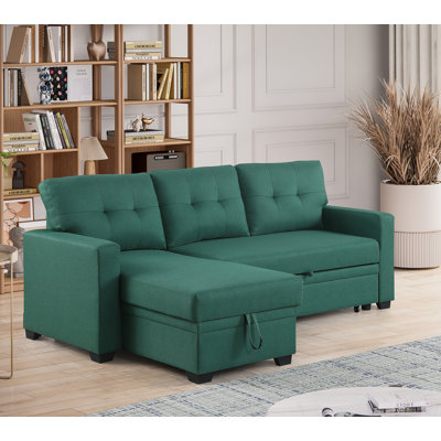 Canapé modulaire convertible rembourré avec méridienne coulissante
