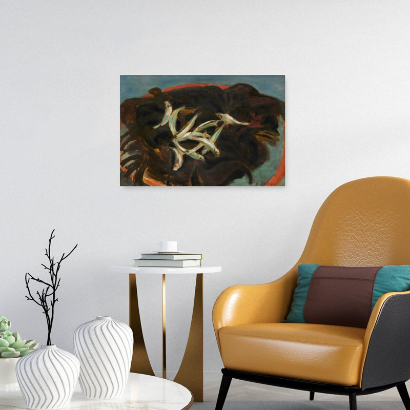 «Rustic Fish Still Life», reproduction d'art mural poisson contemporain, 16" H x 24" W