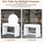 White 39" Bedroom Makeup Vanity Table. Touch Screen Lighted Mirror And Drawer. Curved Design For Elegance. Adequate Storage Space. User-. Simple Installation Procedure-130041072