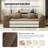 78.8" Modular Sofa Bed - 4-in-1 Convertible Design with Corduroy Fabric and High Density Sponge, Removable Cover and Fixed Frame-566123088