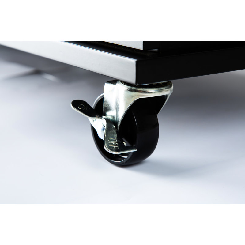 Îlot de cuisine mobile avec plateau de table extensible, 3 grands tiroirs, tablette réglable, support à épices, porte-serviettes, construction roulante