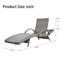 Ensemble de chaises longues grises en osier de 80 pouces avec dossier réglable à 5 niveaux et table d'appoint escamotable en rotin-1093363329