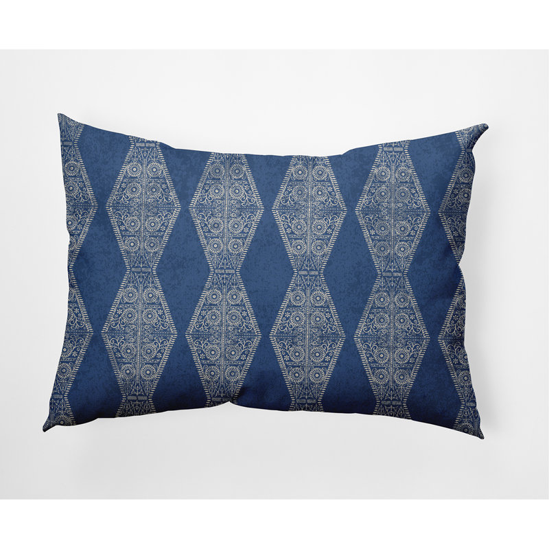  Housse et insert de coussin rectangulaire d'extérieur Pyramid Stripe, bleu