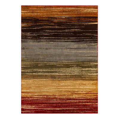 Tapis beige / rouge Ivetta