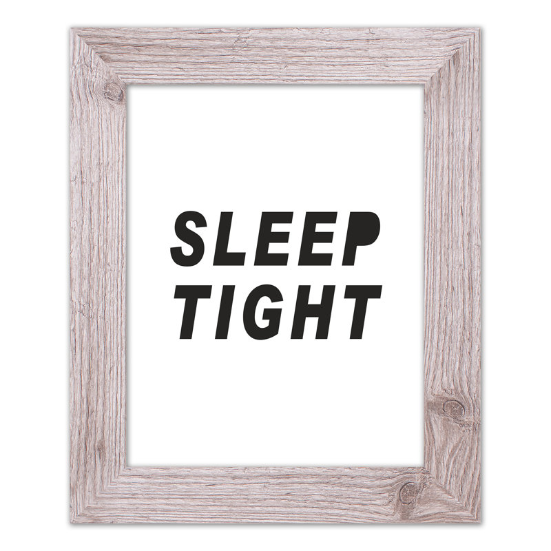 «Sleep Sleep», art encadré simple, H 14 po x l 11 po x P 0,75 po, Cadre blanc