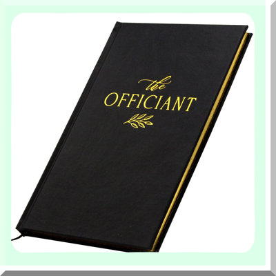 Wedding Officiant Book with Gold Embossed Cover