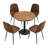 4 - Person Dining Table Sets with 31.5'' Round Table & 4 Chairs
