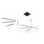 3-Light Matte Black Metal LED Chandelier With Selectable LED Colour Temperature-1825214857
