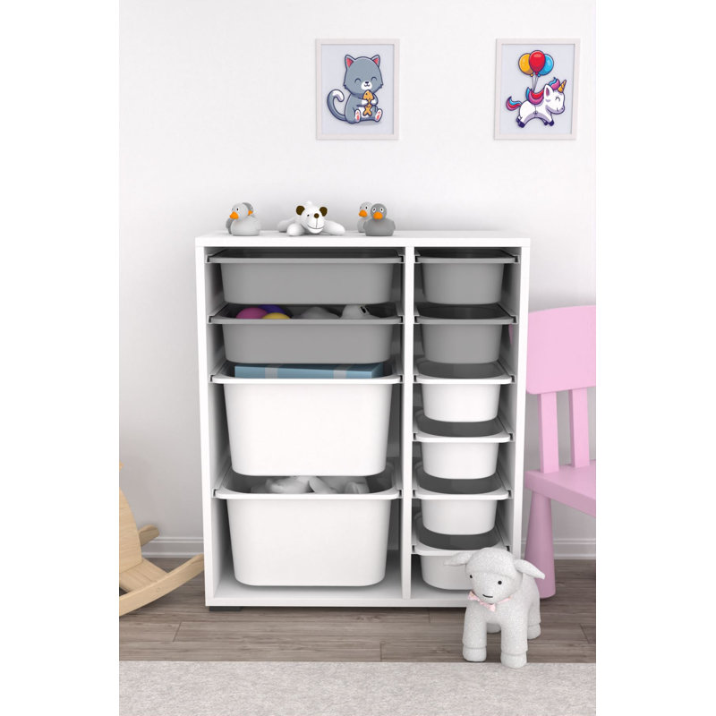 Armoire polyvalente moderne 27,4 po x 32,7 po x 11,8 po | 100% panneau de particules enduit de mélamine, épaisseur: 0,7 pouce | Comprend de nombreuses tablettes, une conception murale, une solution de rangement élégante et fonctionnelle pour la maison