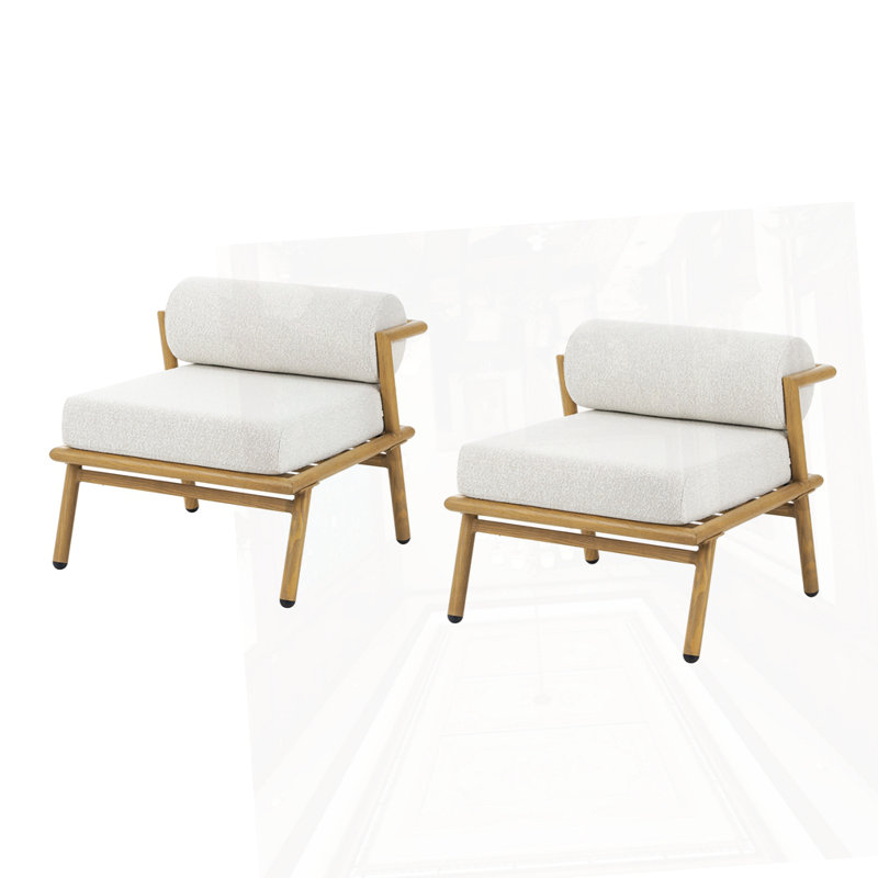 Outdoor Patio Iron Club Chair Set Of 2