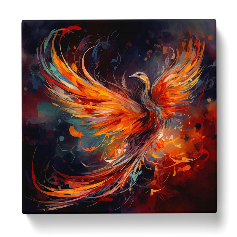 Phoenix Abstract Art - Wrapped Canvas, 35cm H x 35cm W x 3cm D