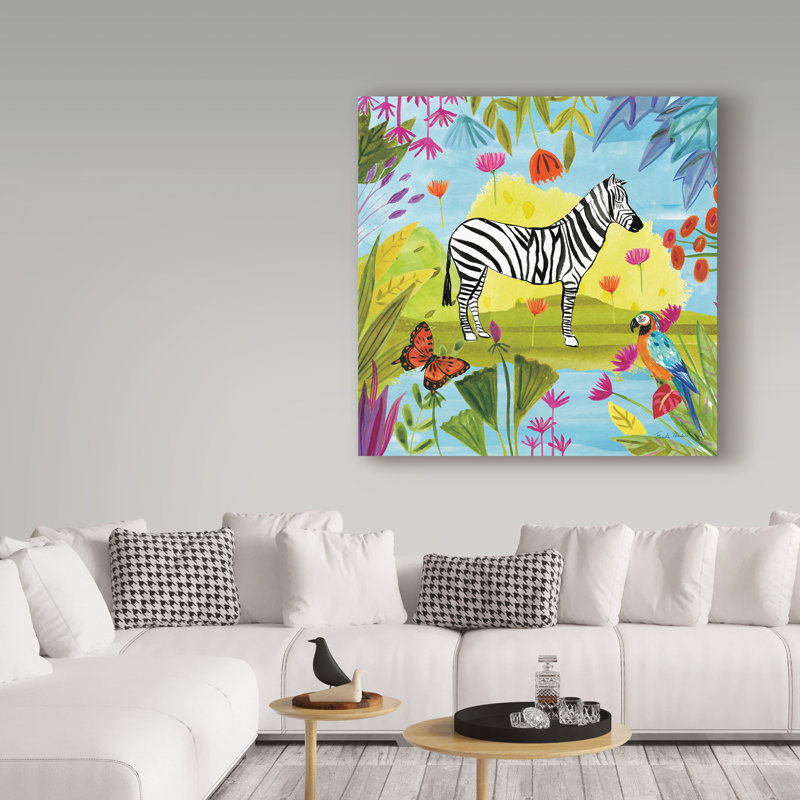 « the big jungle iii », art sur toile, H 35 po x l 35 po x P 2 po