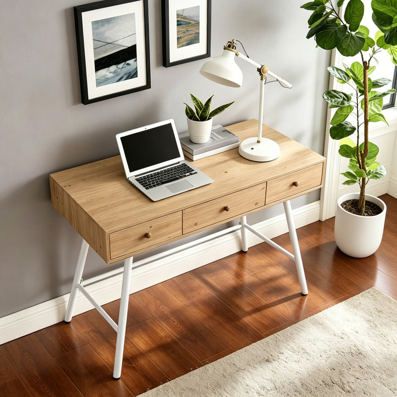 Console Nordic Minimalist, H 29,5 po x l 55,1 po x P 23,6 po, Blanc