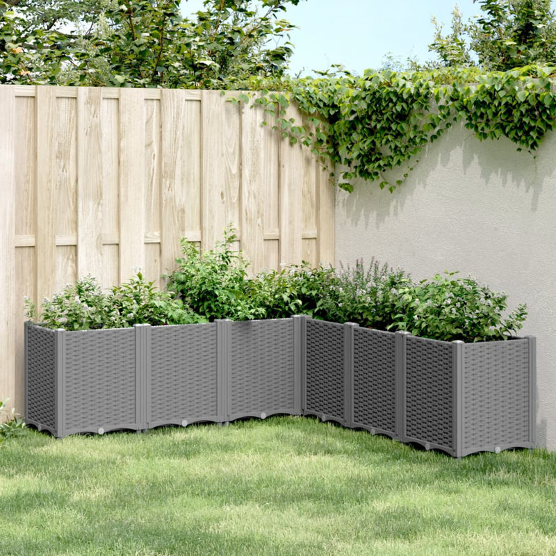 Munir Planter Box, Light Grey