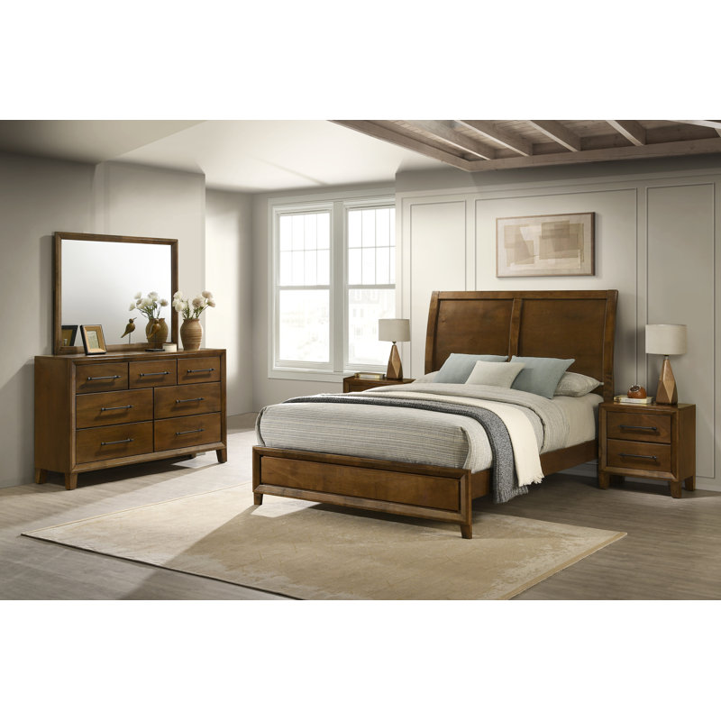 Bangor 5-Piece Wood Queen Bedroom Set, Brown, Queen