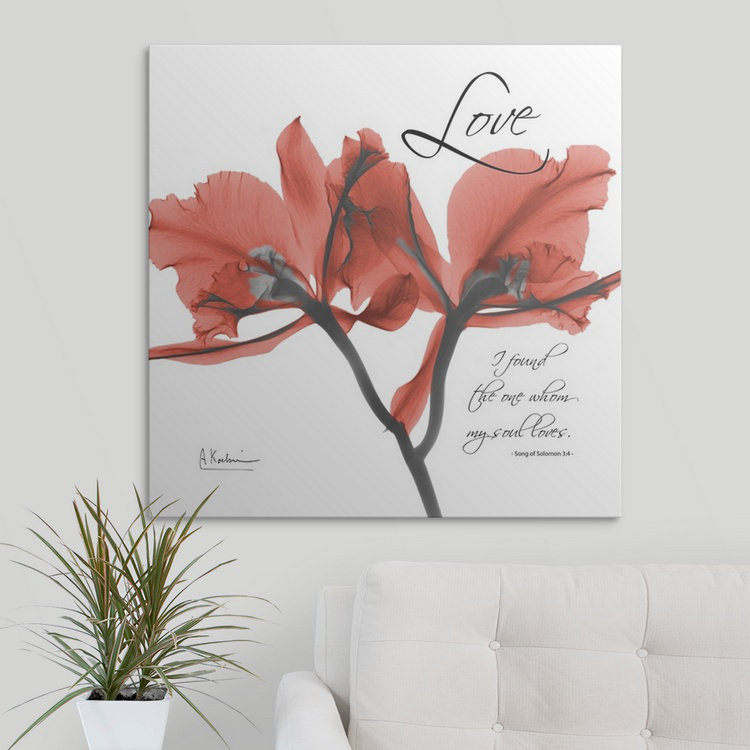 «par albert koetsier,, reproduction de photo Orchid Love X-Ray, H 35 po x l 35 po x P 1,5 po, Toile