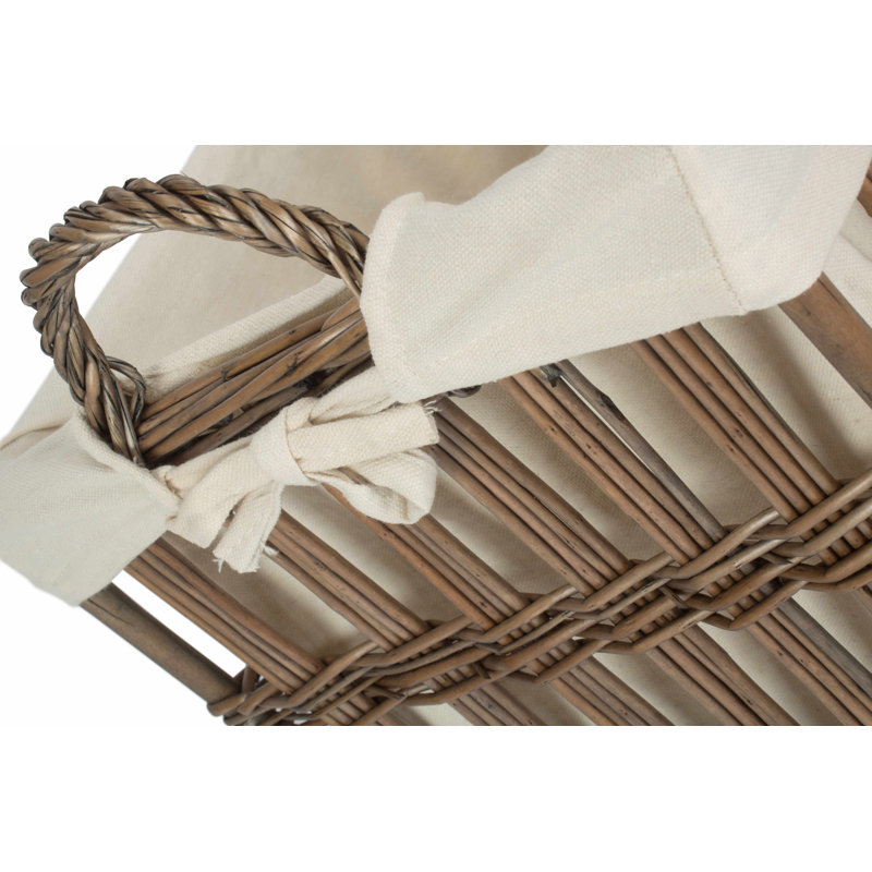 Landes Openwork Wicker Laundry Storage Basket, 27cm H x 50cm W x 34cm D