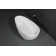 Kingston Brass Arcticstone 67-Inch Solid Surface Egg Shaped Double Ended Freestanding Tub with Drain