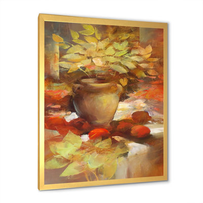 Nature morte ferme et fleurs III - reproduction d'art traditionnelle sur toile