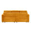 Velours côtelé orange de 80 po, trois sièges, escamotable, inclinable et pliable, porte-gobelet et coussins pour une retraite sophistiquée à trois avec une atmosphère détendue-1773250707