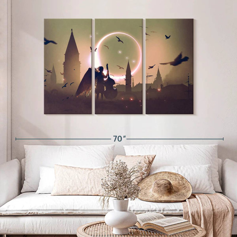 Leisha Dark Angels, 32" H x 50" W