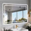  Miroir de salle de bain sans cadre à DEL, miroir intelligent-743453177-743453179-743453173