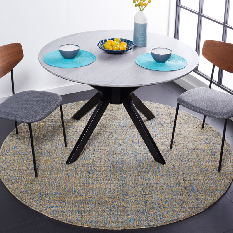 Jaymeson Abstract Hand Tufted Performance Abstract Rug, Round 6'