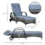 Chaise longue inclinable avec coussins 78,75 po Drusilla-2080779484-2080779487