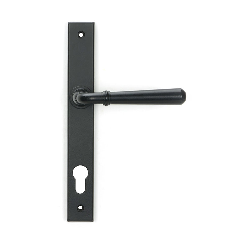Newbury Multipoint Lock Door Handle, Matt Black