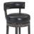 Arvizu Onyx and Faux Leather and Solid Wood Low Back Swivel Bar Chair-420987905-426715006