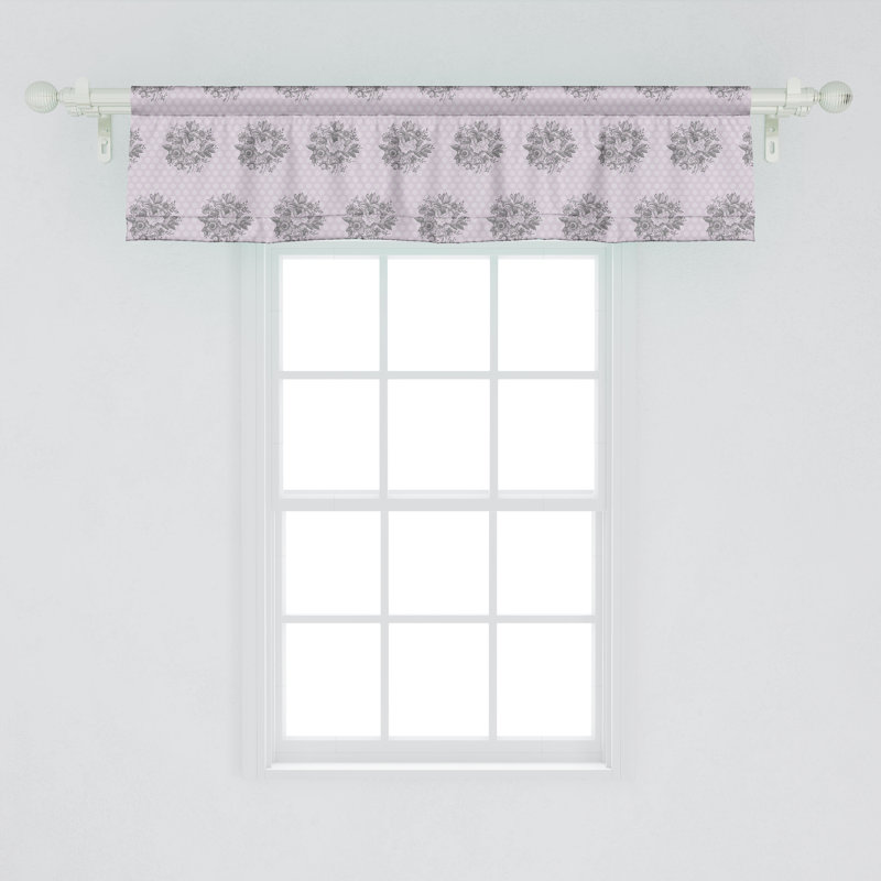 Cantonnière à motif floral Ambesonne, L 54 po x L 12 po