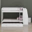 Lit superposé multifonctionnel avec poste de travail, tablettes de rangement et lit gigogne escamotable