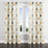 Modern Curtains for bedroom - Orange Neutral Grid Grommet Curtain - 1 Panel-295480818-295480822