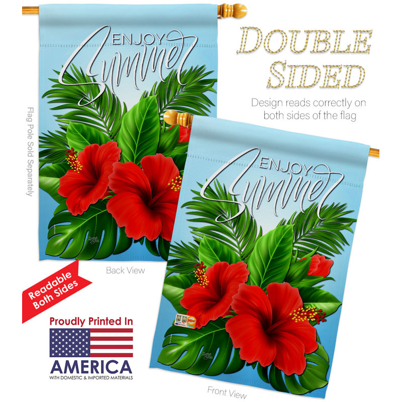 Drapeau Enjoy Hibiscus House