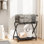 Porte-bagages pliable en métal avec rangement