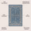 Tapis d'intérieur / d'extérieur tissé texturé bleu marine / gris Haupt-1692819147