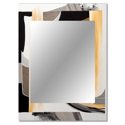 Glam Art Deco Abstract III - Abstract Decorative Wall Mirror, Modern Large Mirror, Printed Metal Art