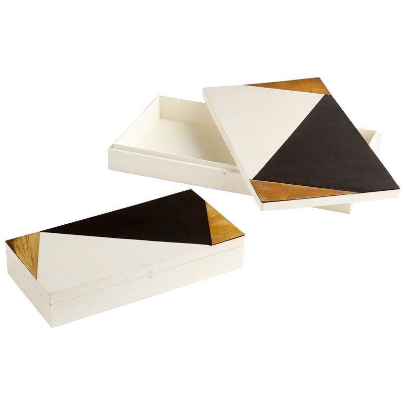 Modametric Resin Decorative Box, 2.5" H x 16" W x 7.25" D