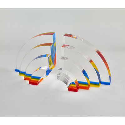 Lucite Rainbow Bookends