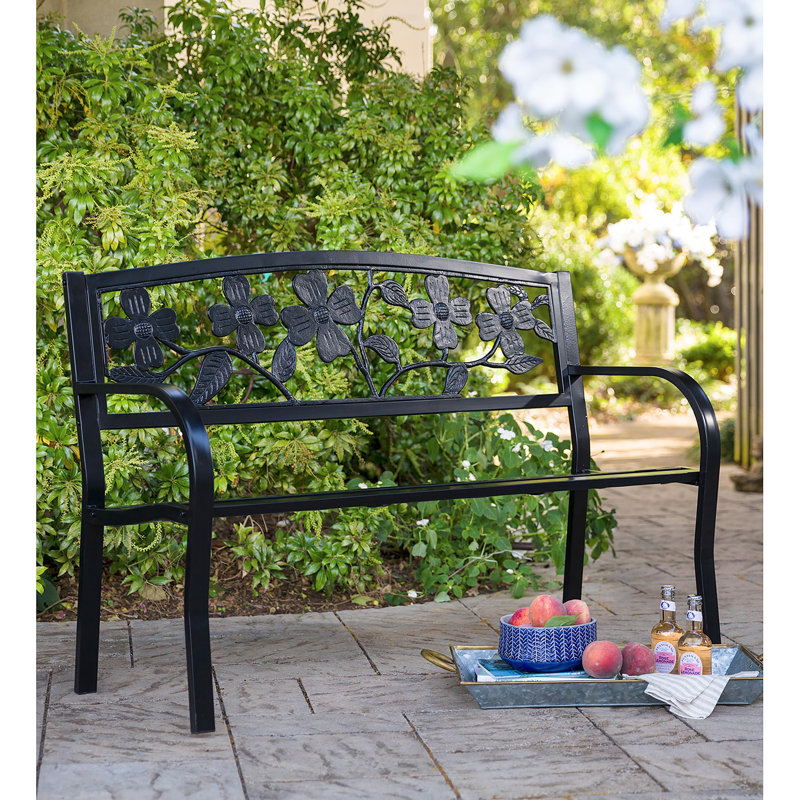 Banc de jardin en métal Dogwood - Noir